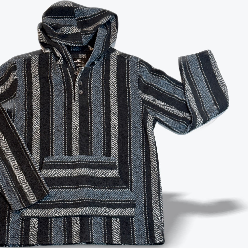 O'Neill Fleece Baja Hoodie Surfer Skater Mexican Poncho Boys‎ XL Super Soft